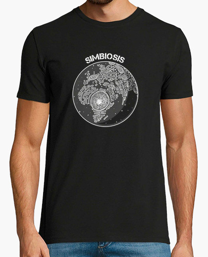 Camiseta Planeta célula fondo oscuro