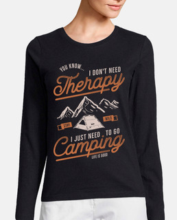 Camiseta Retro Chica  Camping Campamento Montañas Naturaleza