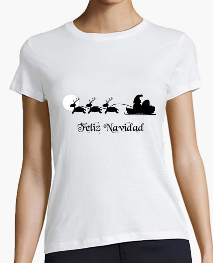Camiseta Santa volando con Rudolph