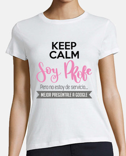 Camiseta Soy Profe  Camiseta soy profe Mujer, manga corta, blanca, calidad premium