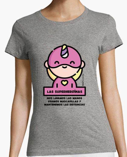 Camiseta Superheroína rosa frase