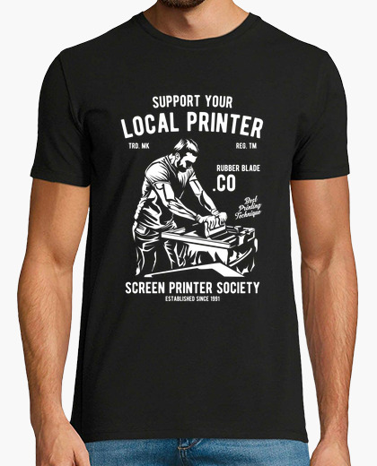 
 Camiseta Support you Local Printer - ARTMISETAS ART CAMISETAS