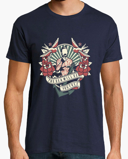 Camiseta The Sea Will Set You Free - ARTMISETAS ART CAMISETAS 
 Camiseta The Sea Will Set You Free- ARTMISETAS ART CAMISETAS