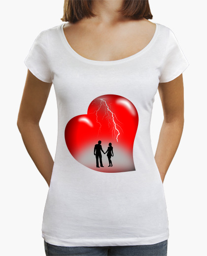 Camiseta thunderbolts corazón rojo mujer