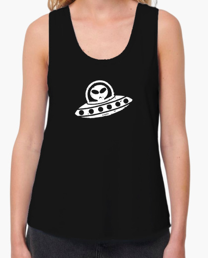 Camiseta UFO mujer negro