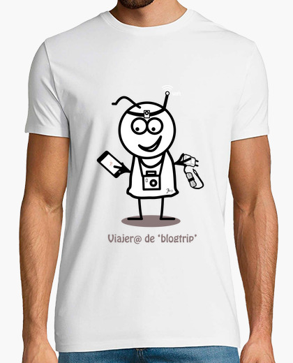Camiseta Viajero de blogtrip-Hombre, manga...