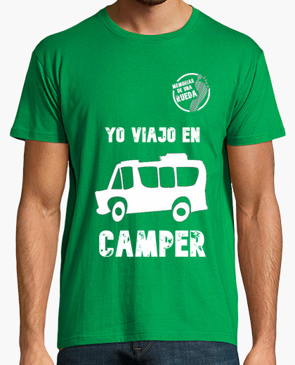 Camiseta VIAJO EN CAMPER BLANCO