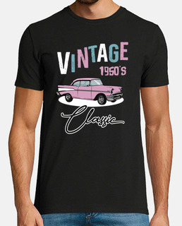 Camiseta Vintage 1950s Rockabilly American Classic Cars USA