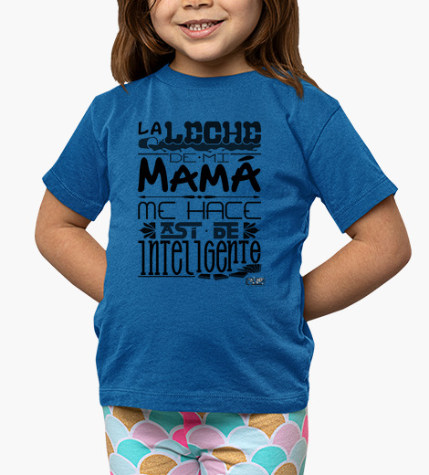 Camisetas niños Leche inteligente Niño Azul