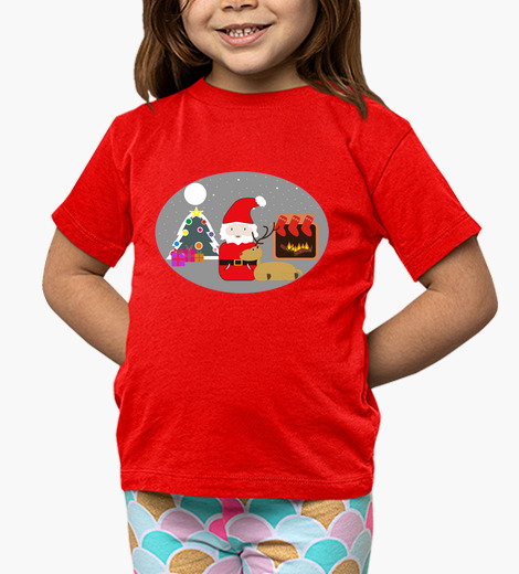 Camisetas niños Papá Noel y Rudolph