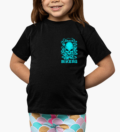 Camisetas niños Skull Octopus camiseta negra