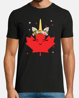 Canada Day Cute Unicorn Maple Leaf Magic Trendy Pattern Canadian Flag Girls Women Gift