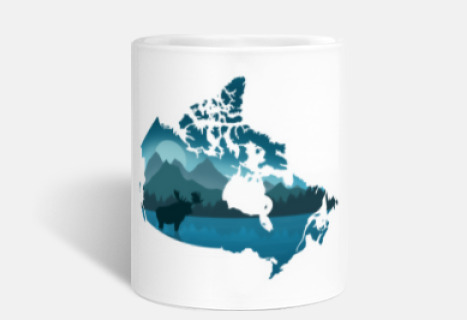 Canadá mapa y paisaje
