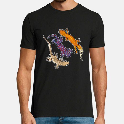 T-shirt carino colorato leopardo geco rettili lucertola geco