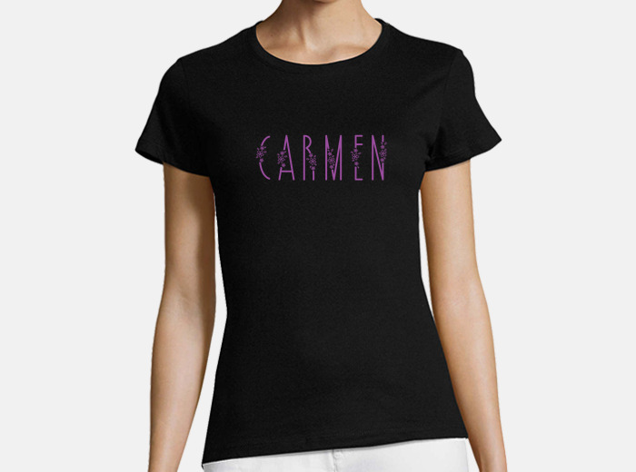 Carmen name with flowers t-shirt | tostadora