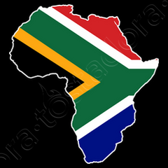 Tee-shirt carte drapeau afrique du sud