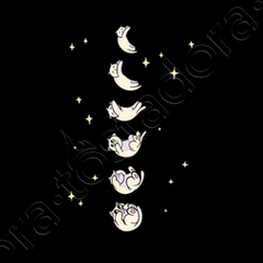 Poster cartel del gato de la fase lunar 2. laTostadora