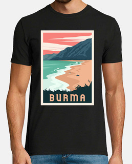 cartel de vacaciones de Birmania