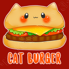 Cat burger t shirt tostadora
