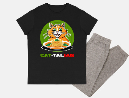 Cat-talian Fun Italian Cat With Pasta