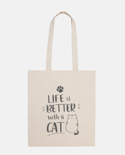 cat bag, woman cat bag, gift cloth bag, natural color