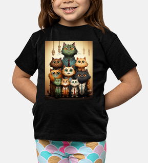 Cat Family Picture Classic Feline