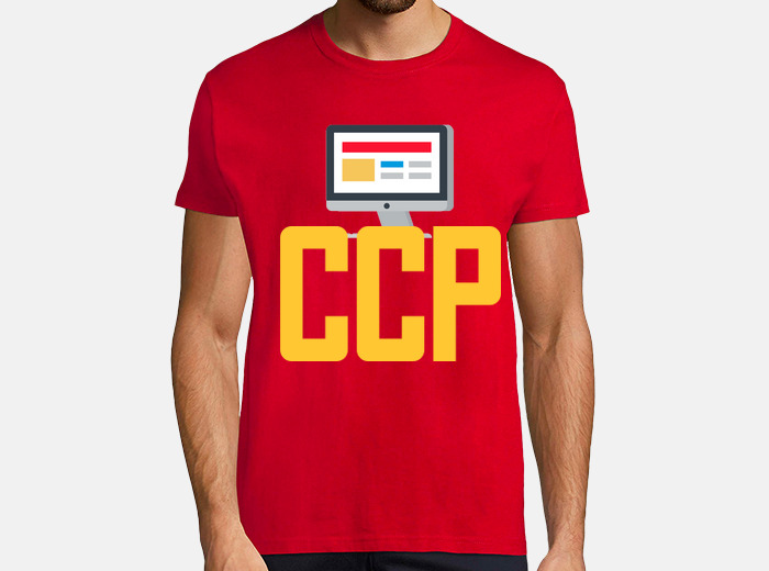 Playera c.c.p. - camiseta roja letras