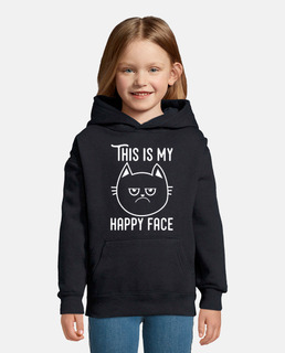ceci est ma face joyeuse , humour de chat, j adore les chats , 