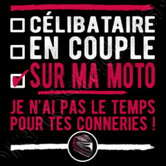 Célibataire en couple sur ma moto t-shirt humour' T-shirt Femme