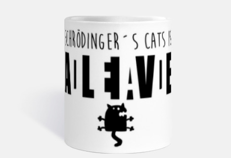 chat de schrödinger noir