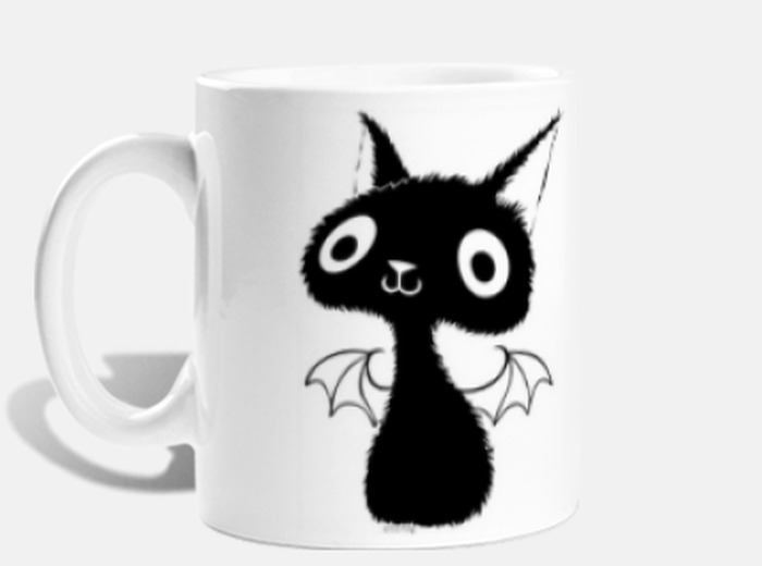 Chat noir tasse tostadora