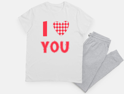 checkered heart i love you gift love