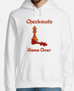 Checkmate, Game is Over Hombre, jersey con capucha, blanco