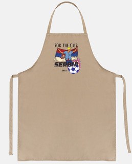 chef&#39;s apron men&#39;s long-sleeved jersey to support the serbia team at the football world cup 