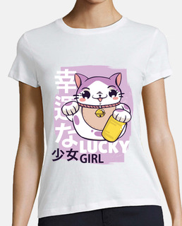 chica afortunada maneki neko gato
