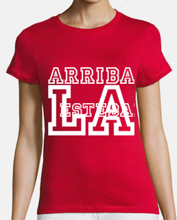 Chica, manga corta ajustada, rojo rosado