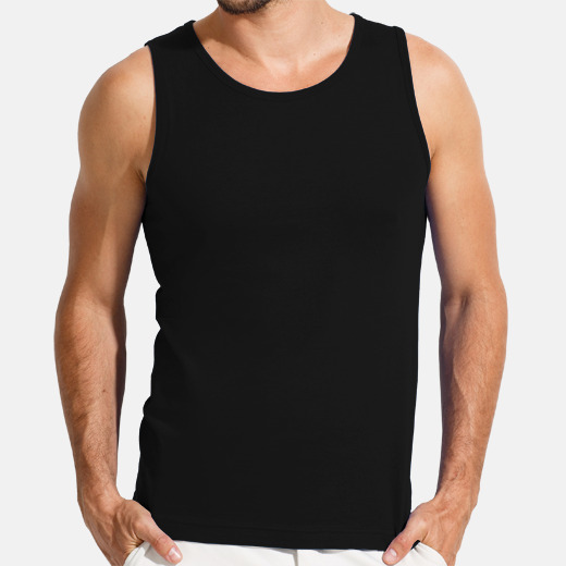 playeras negras sin mangas - Main Image