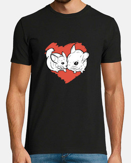 chinchilla love propriétaire rétro animal coeur battement de coeur