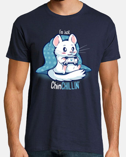 chinchillin and gaming - t-shirt pour hommes