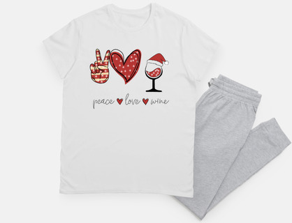 christmas - peace love and wine