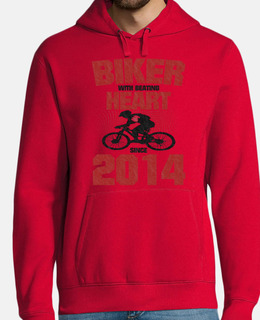 ciclista con bici compleanno cuore 2014