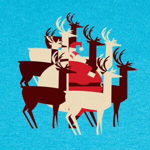 deer santa T-shirts