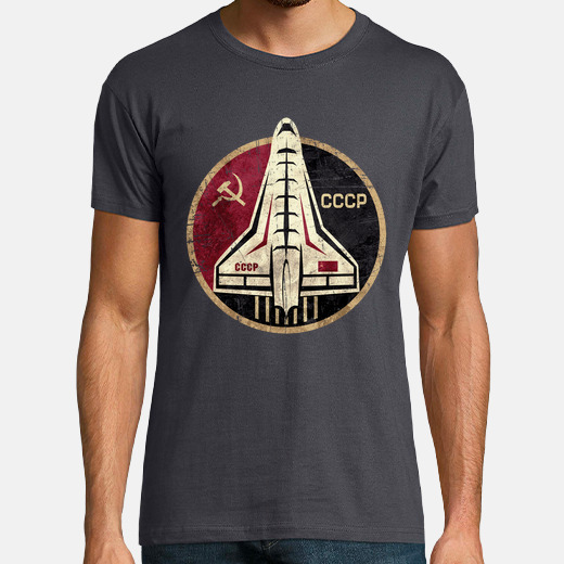 Circular emblem cccp space shuttle t-shirt | tostadora