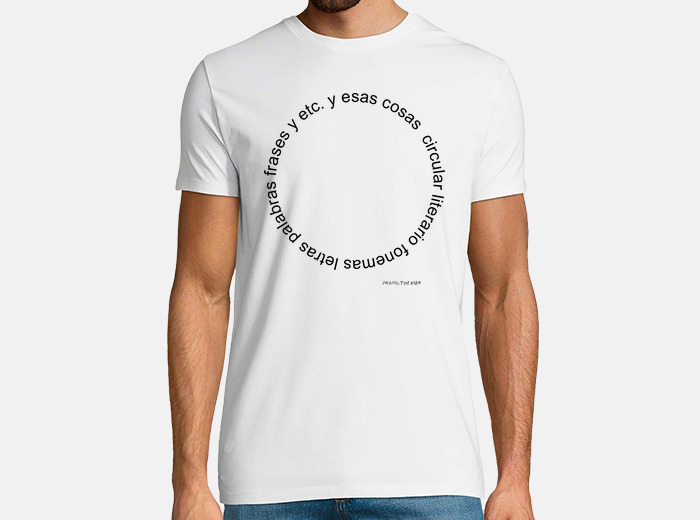Camiseta circular literario fonemas letras... | laTostadora