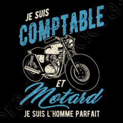 Tee Shirt Citation Comptable Et Motard Tostadora