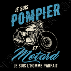 Tee Shirt Citation Pompier Et Motard Tostadora