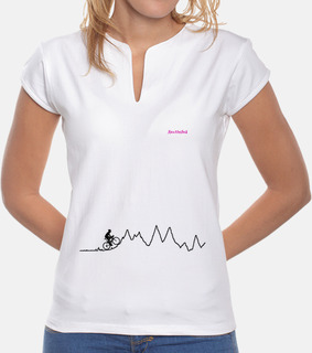 clclismo-Alpes para claro, Mujer, cuello mao, blanca