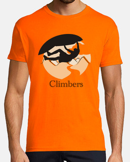 Climbers techo Hombre, manga corta, naranja, calidad extra