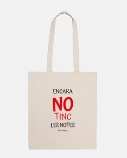 cloth bag for teachers - i still do not have the notes - in valencian, white