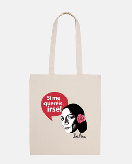 cloth bag lola flowers: if you want to leave!